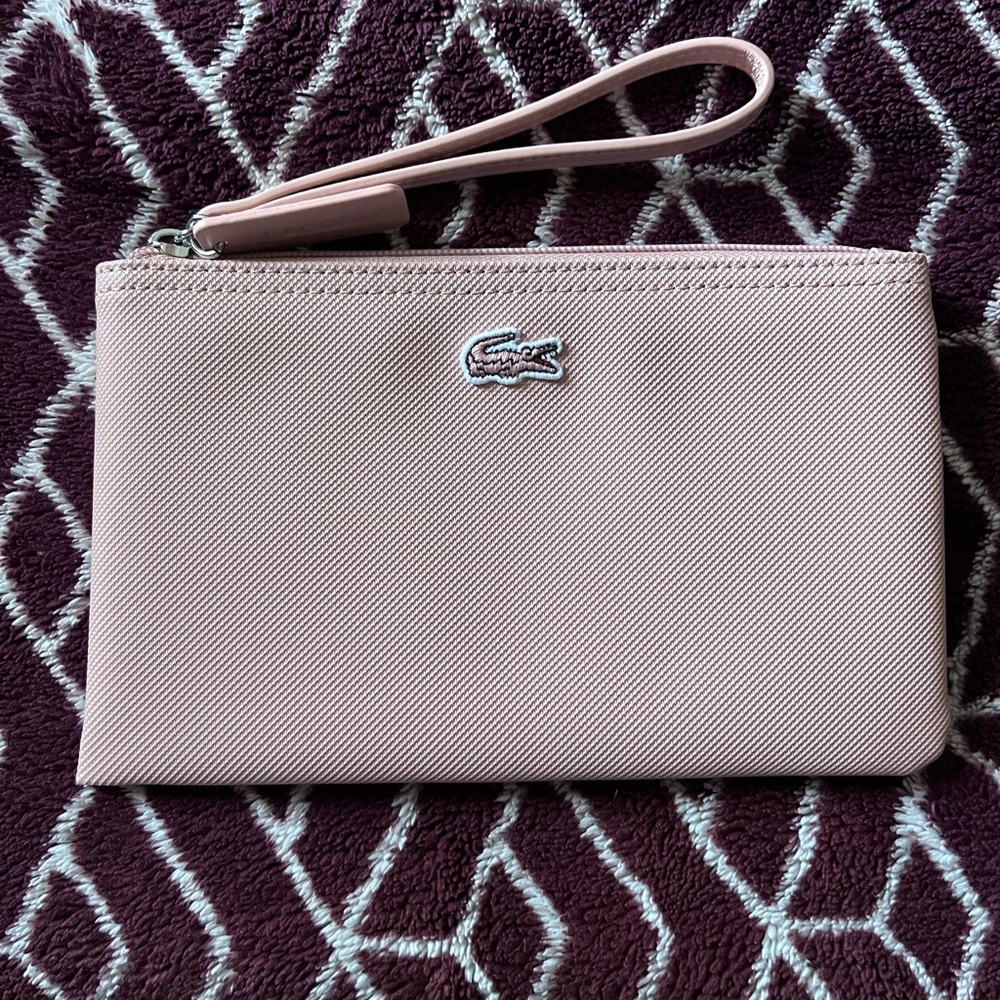 Lacoste Light Pink Wristlet Clutch